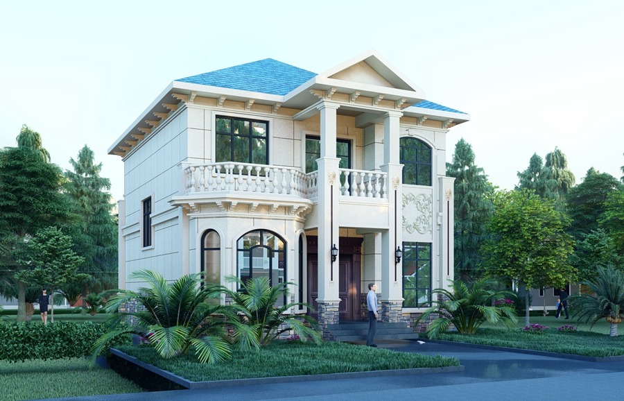 輕鋼別墅園林景觀設計方案(圖2)