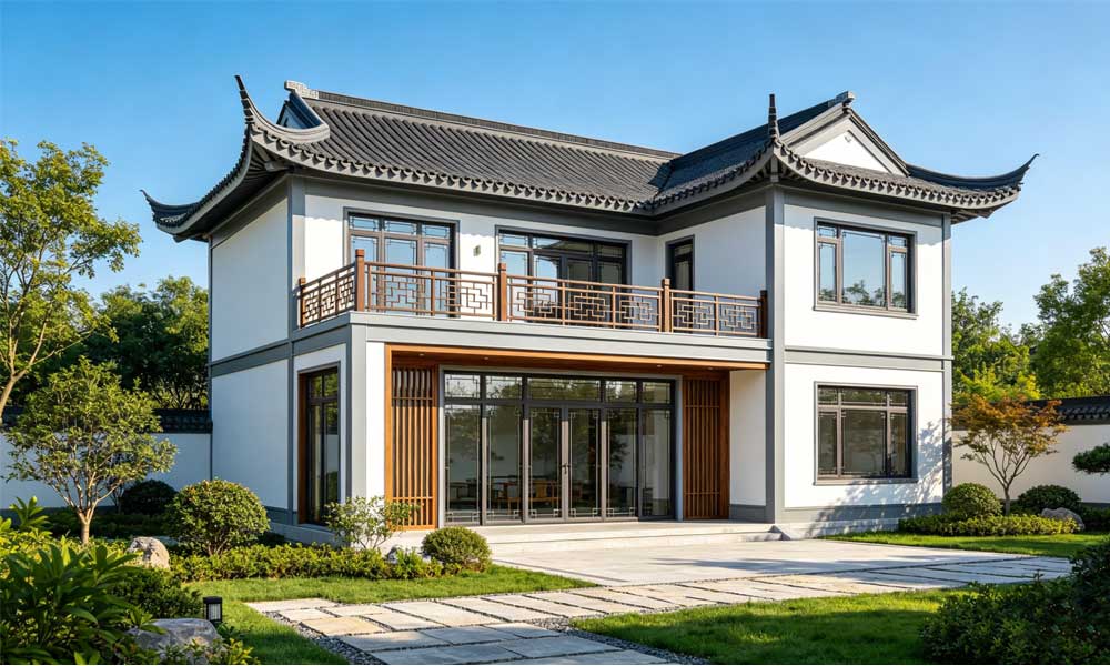 漢良中式輕鋼別墅，傳承東方建筑之美(圖1)